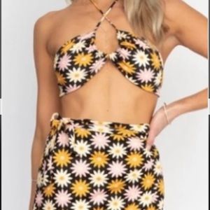 RESA “loveshack” wrap skirt and top matching set
